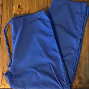 Royal Blue Dickies Drawstring Scrub Pants-Sz Large